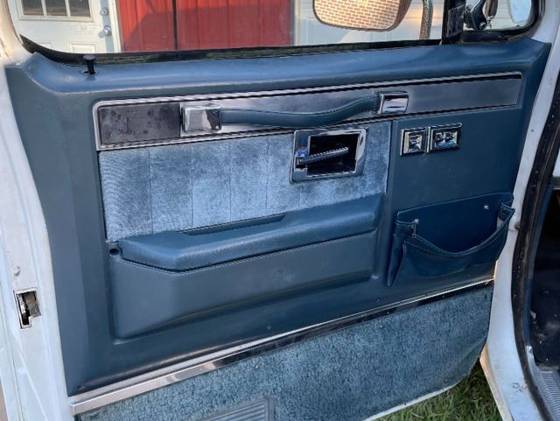 Restored blue door panel